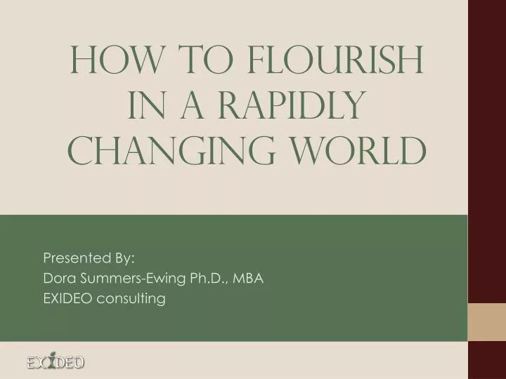 how to flourish in a rapidly changing world