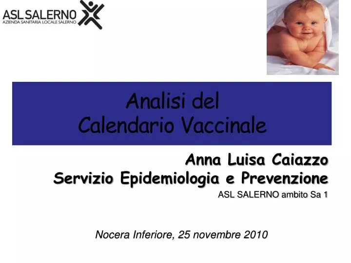analisi del calendario vaccinale