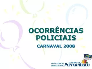 ocorr ncias policiais