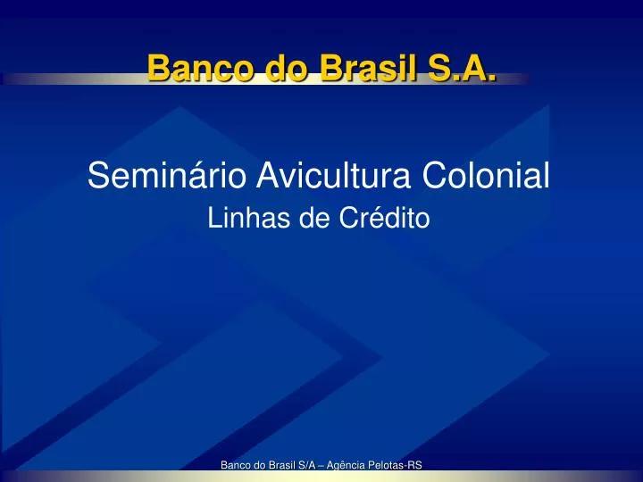 banco do brasil s a