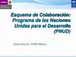 Esquema de Colaboración: Programa de las Naciones Unidas para el Desarrollo (PNUD) - slide 1