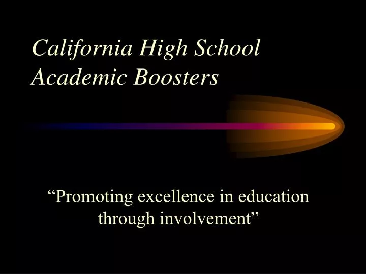 california high school academic boosters