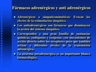 f rmacos adren rgicos y anti adren rgicos