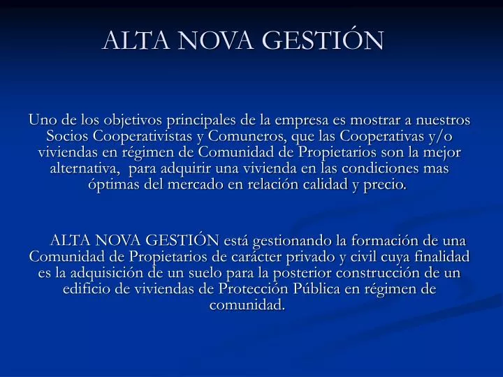 alta nova gesti n