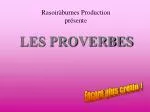 LES PROVERBES - slide 1
