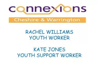 RACHEL WILLIAMS YOUTH WORKER KATE JONES YOUTH SUPPORT WORKER