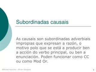 subordinadas causais