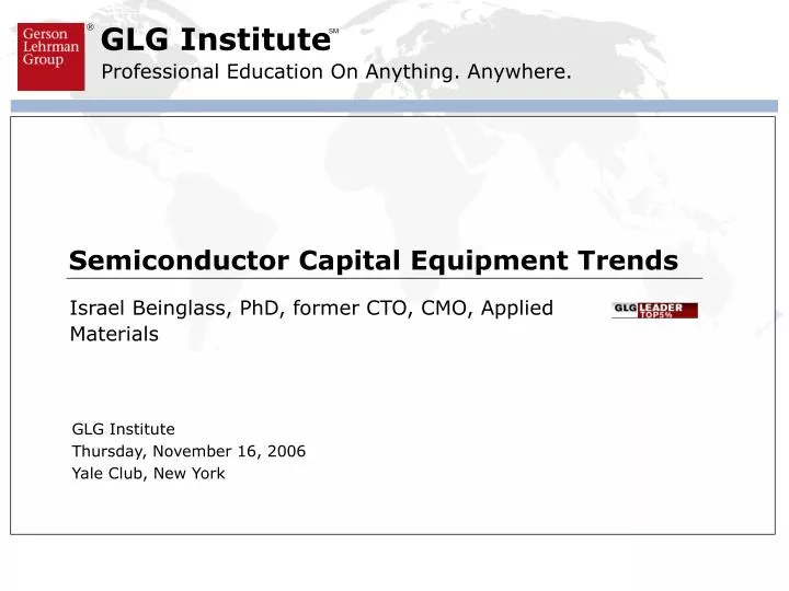 semiconductor capital equipment trends