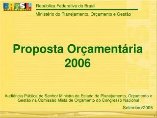 proposta or ament ria 2006