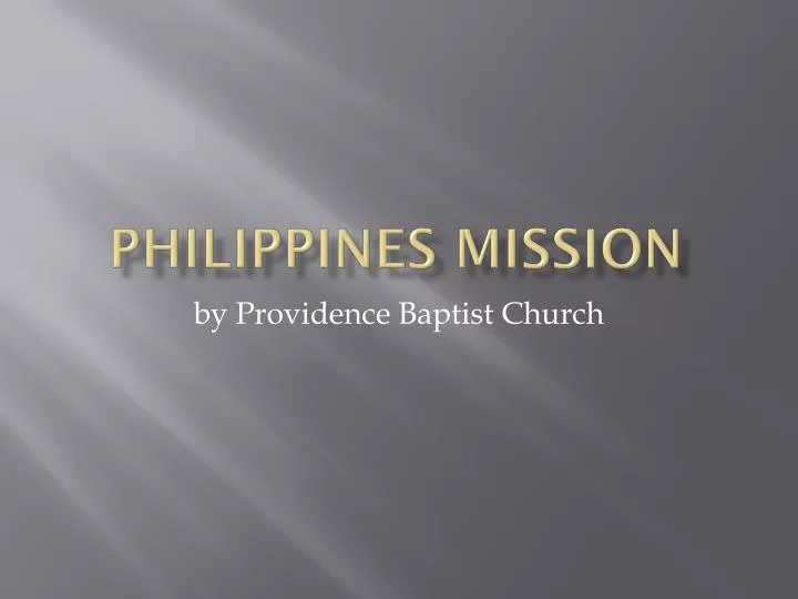 philippines mission
