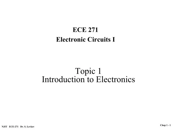 topic 1 introduction to electronics