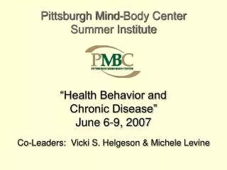 health behavior and chronic disease june 6 9 2007