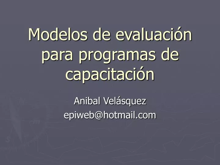 modelos de evaluaci n para programas de capacitaci n