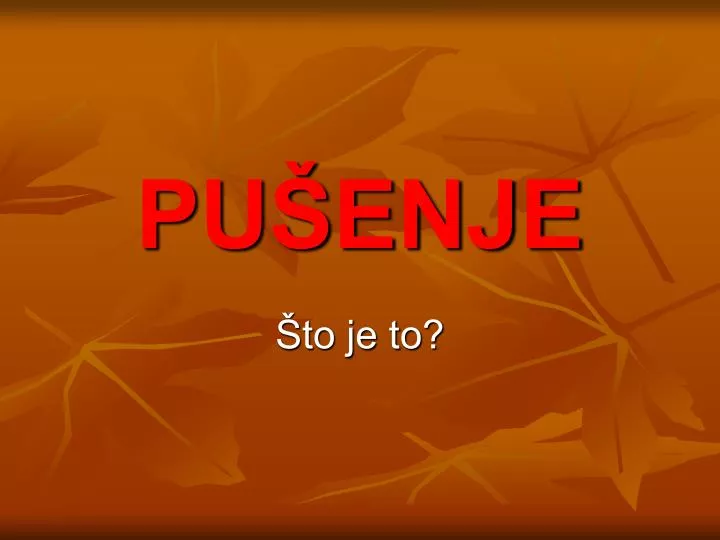 pu enje