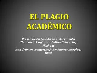 el plagio acad mico