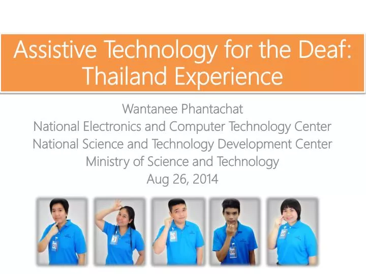 assistive technology for the deaf thailand experience