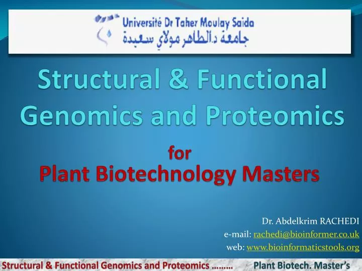 structural functional genomics and proteomics