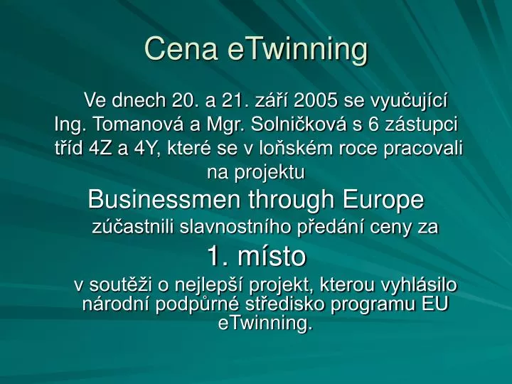 cena etwinning