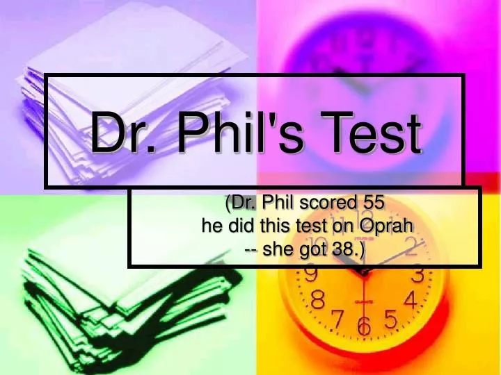 dr phil s test