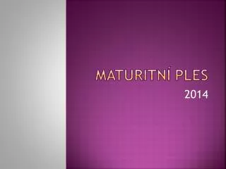 maturitn ples