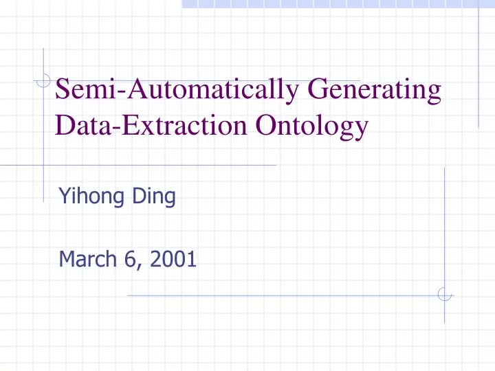 semi automatically generating data extraction ontology