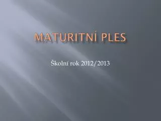 maturitn ples