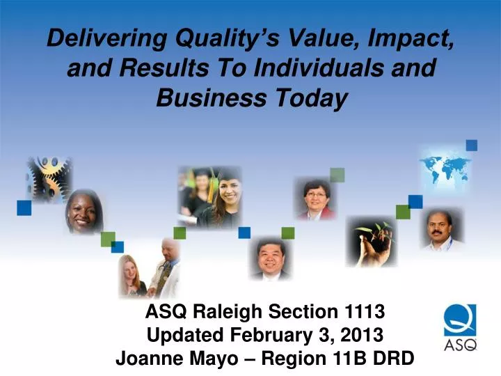 delivering quality s value impact and results to individuals and business today