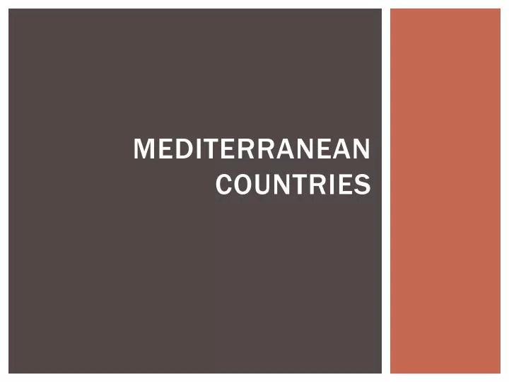 mediterranean countries