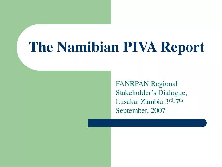 the namibian piva report