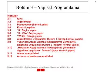 b l m 3 yap sal programlama