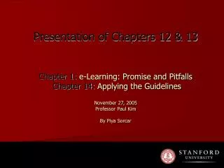 Chapter 1: e-Learning: Promise and Pitfalls