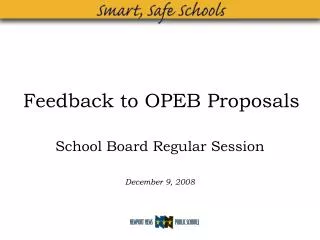 Feedback to OPEB Proposals