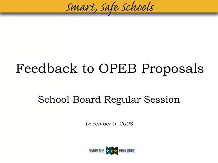 feedback to opeb proposals