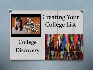 Creating Your College List