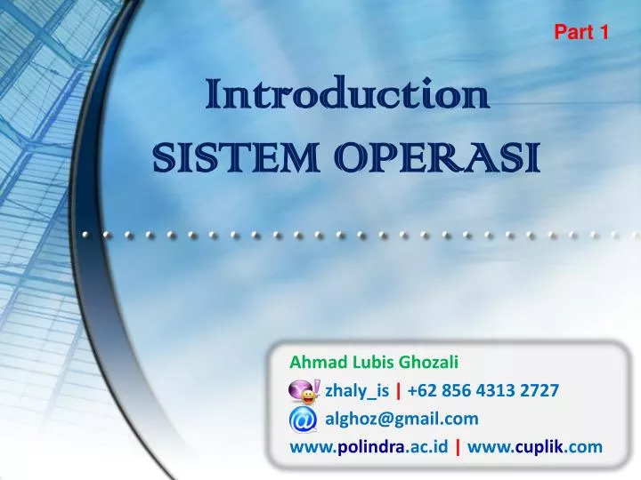 introduction sistem operasi