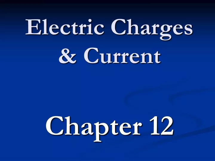 electric charges current