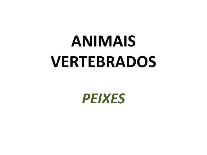 animais vertebrados