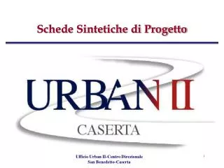schede sintetiche di progetto