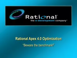Rational Apex 4.0 Optimization