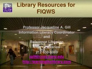 Library Resources for FIQWS