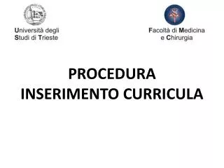 procedura inserimento curricula