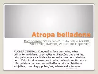 atropa belladona