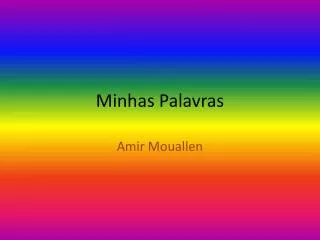 minhas palavras