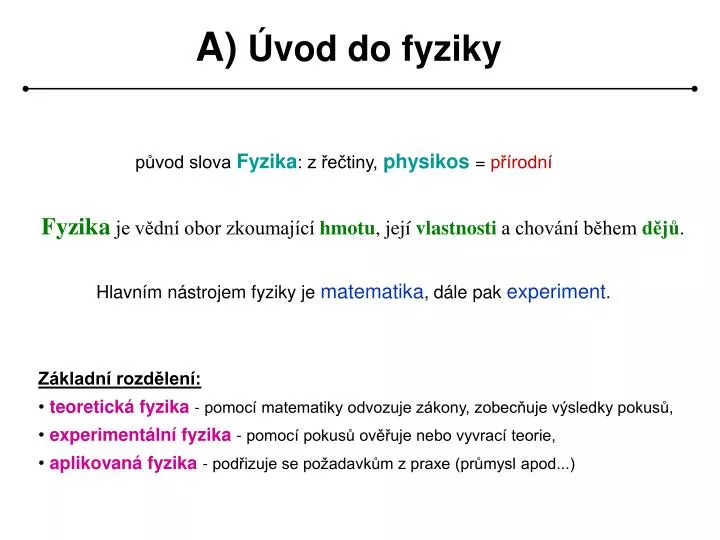 a vod do fyziky