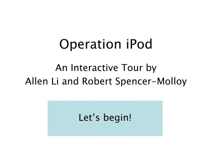 operation ipod