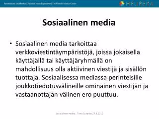 sosiaalinen media