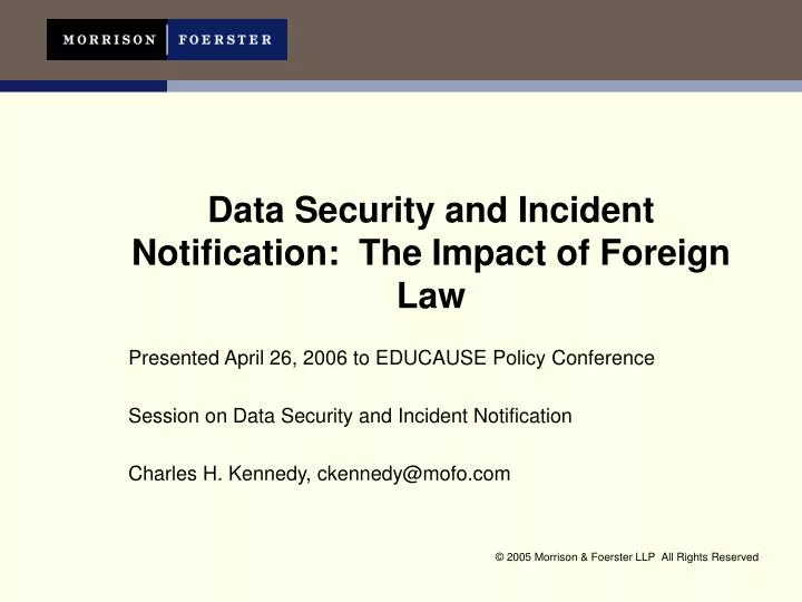 data security and incident notification the impact of foreign law