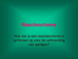 reactieschema