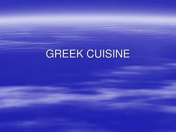 greek cuisine