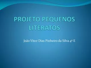 projeto pequenos literatos